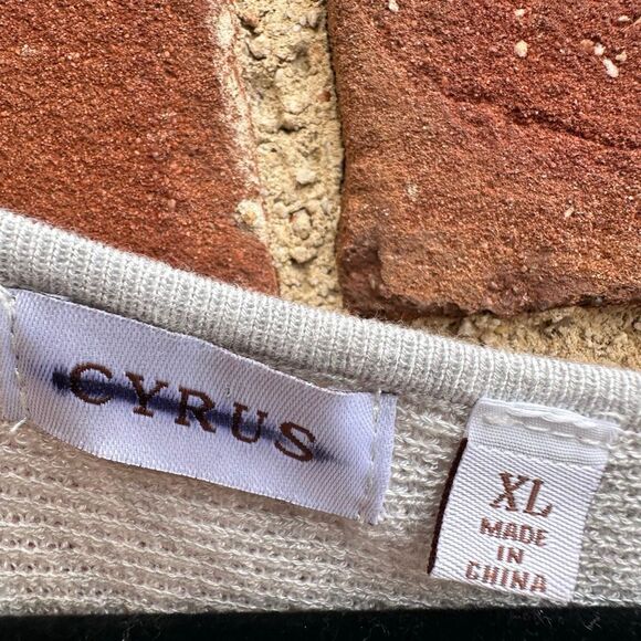 Cyrus Womens XL Oversized Waffle Knit Sweater Dolman Sleeve Slouchy NEW - Picture 7 of 8